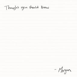 Album cover of Thought You Should Know
